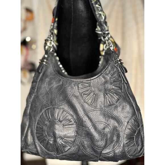 AUTHENTIC Coach Madison Gathered Leather Hobo 16504 EUC + COA & Scarf - Picture 5 of 6